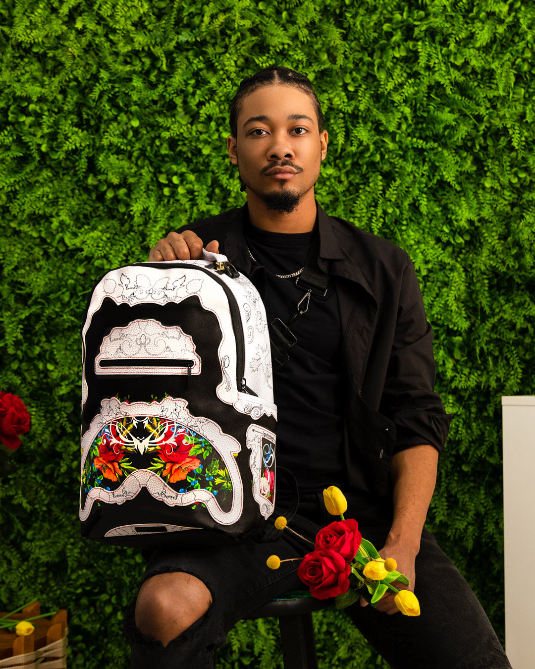 SPRAYGROUND THE FLORAL CUT BACKPACK (DLXV)
