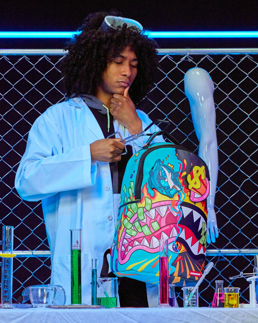 SPRAYGROUND DAZED & SHARK DOUBLE LIFE (WITH REMOVABLE EYE PATCHES)