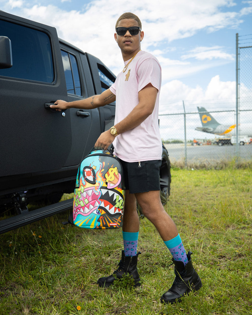 SPRAYGROUND DAZED & SHARK DOUBLE LIFE (WITH REMOVABLE EYE PATCHES)