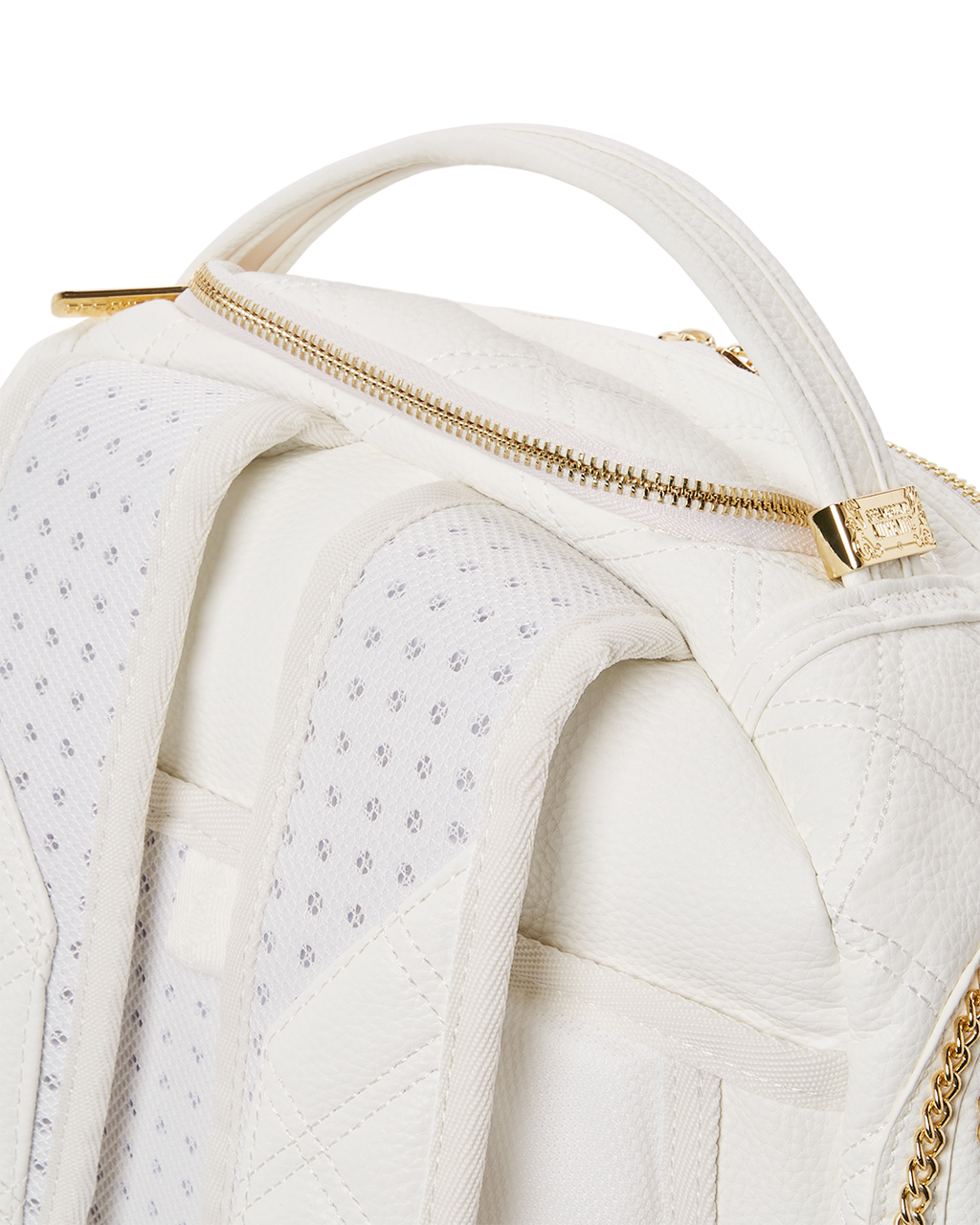 SPRAYGROUND RIVIERA LE BLANC GOLD CHAIN SHARK BACKPACK (DLXV)