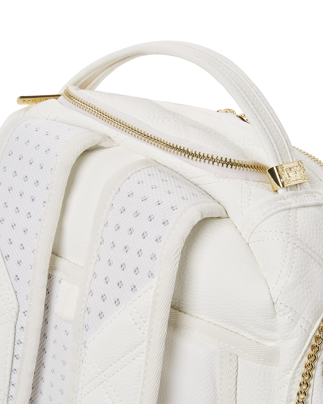 SPRAYGROUND RIVIERA LE BLANC GOLD CHAIN SHARK BACKPACK (DLXV)
