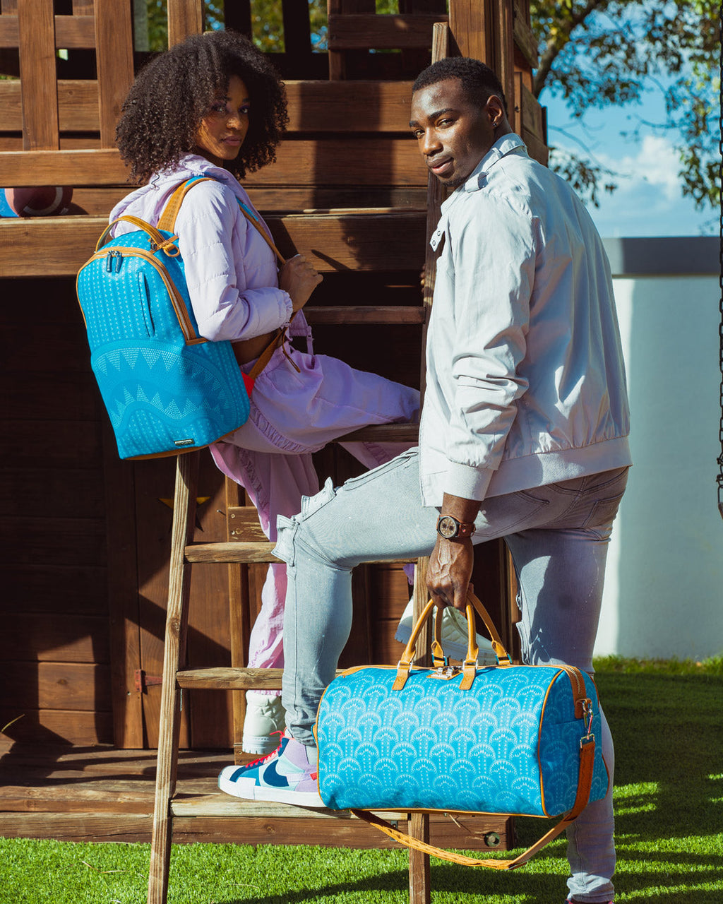 SPRAYGROUND ILLUCHAINS TURQ BACKPACK (DLXV)