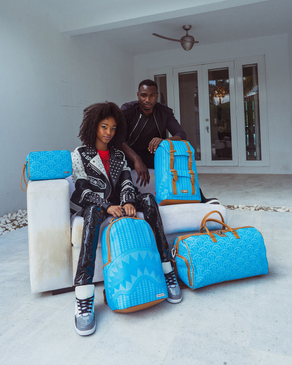 SPRAYGROUND ILLUCHAINS TURQ BACKPACK (DLXV)