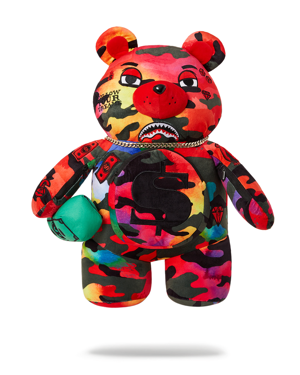 SPRAYGROUND CAMOBURST MONEYBEAR TEDDYBEAR BACKPACK