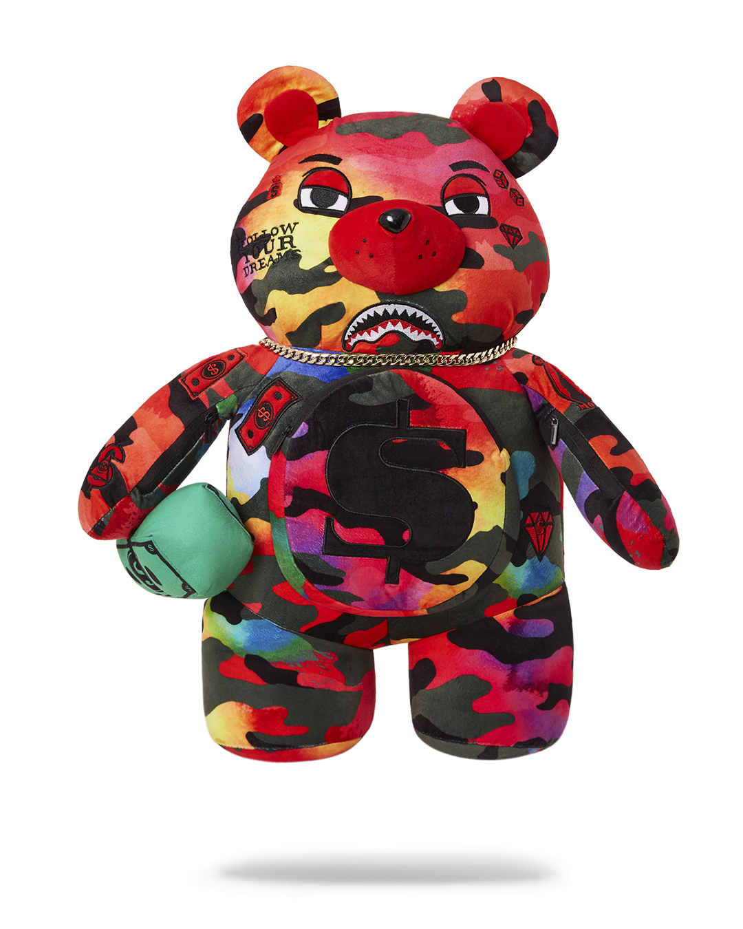 SPRAYGROUND CAMOBURST MONEYBEAR TEDDYBEAR BACKPACK