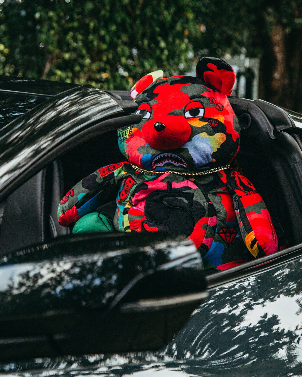 SPRAYGROUND CAMOBURST MONEYBEAR TEDDYBEAR BACKPACK
