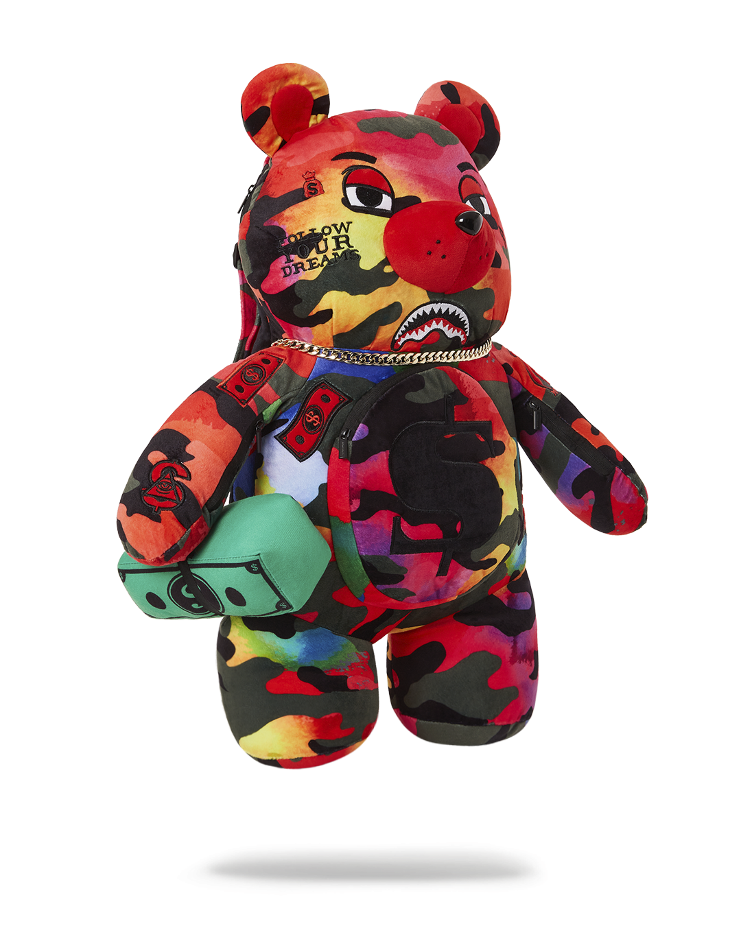 SPRAYGROUND CAMOBURST MONEYBEAR TEDDYBEAR BACKPACK