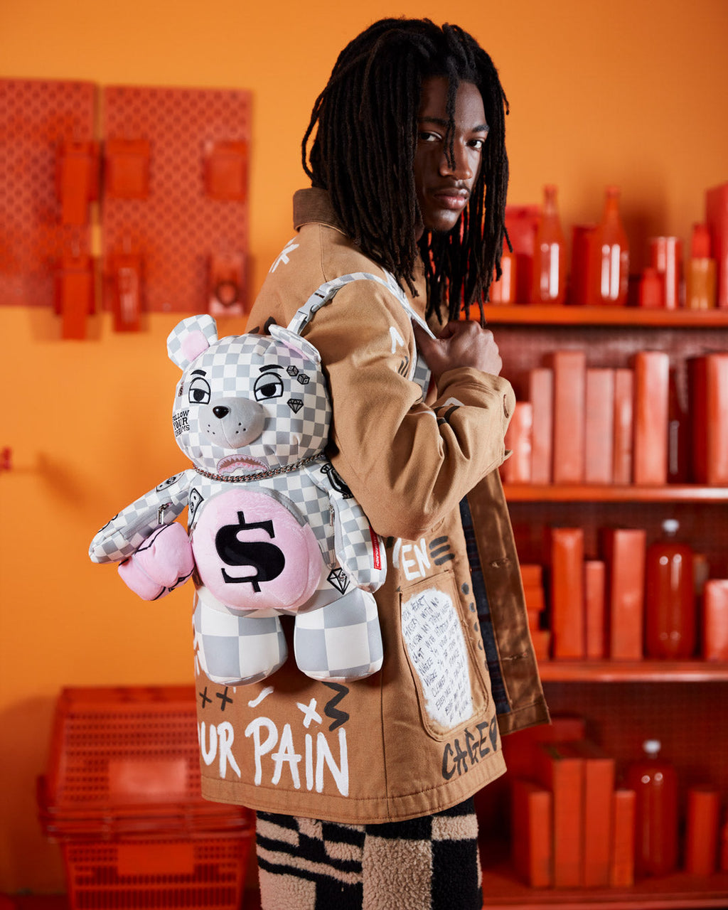 SPRAYGROUND XTC LA PALAIS MEDIUM MONEYBEAR TEDDYBEAR BACKPACK