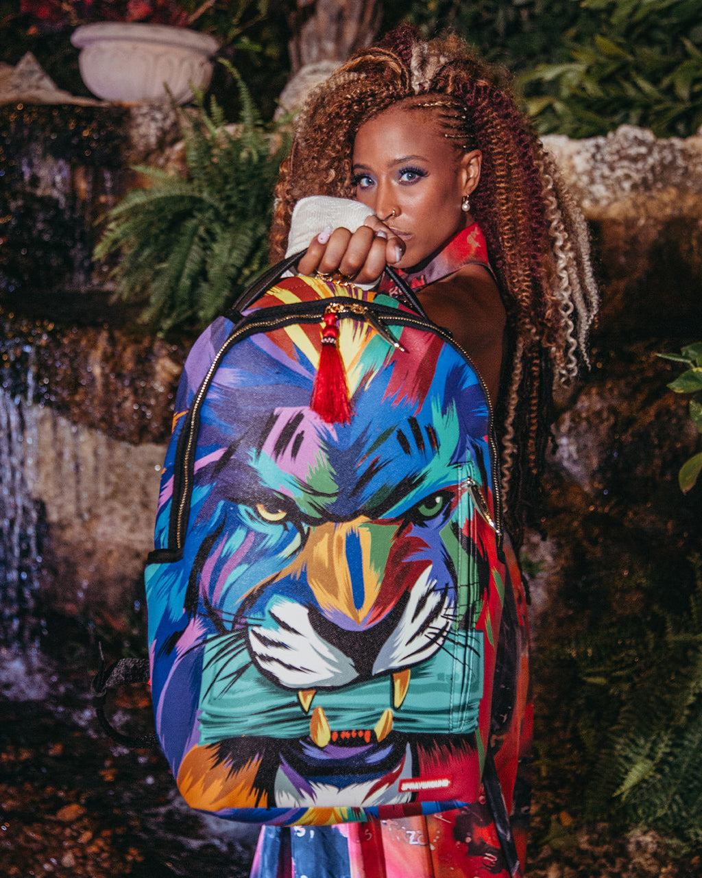 SPRAYGROUND HEAR MY ROAR A.i.6 SANDFLOWER COLLAB BACKPACK (DLXV)