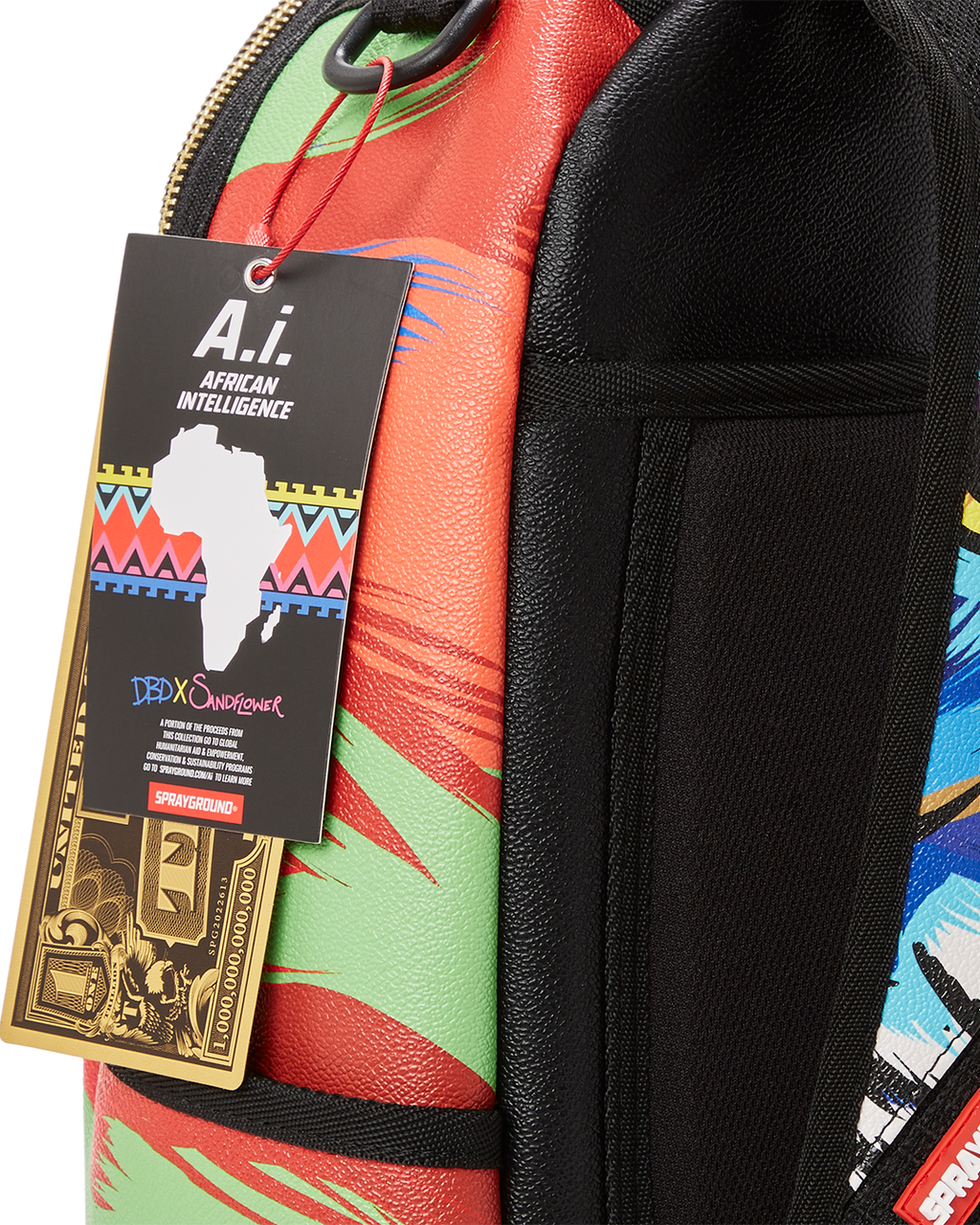 SPRAYGROUND HEAR MY ROAR A.i.6 SANDFLOWER COLLAB BACKPACK (DLXV)