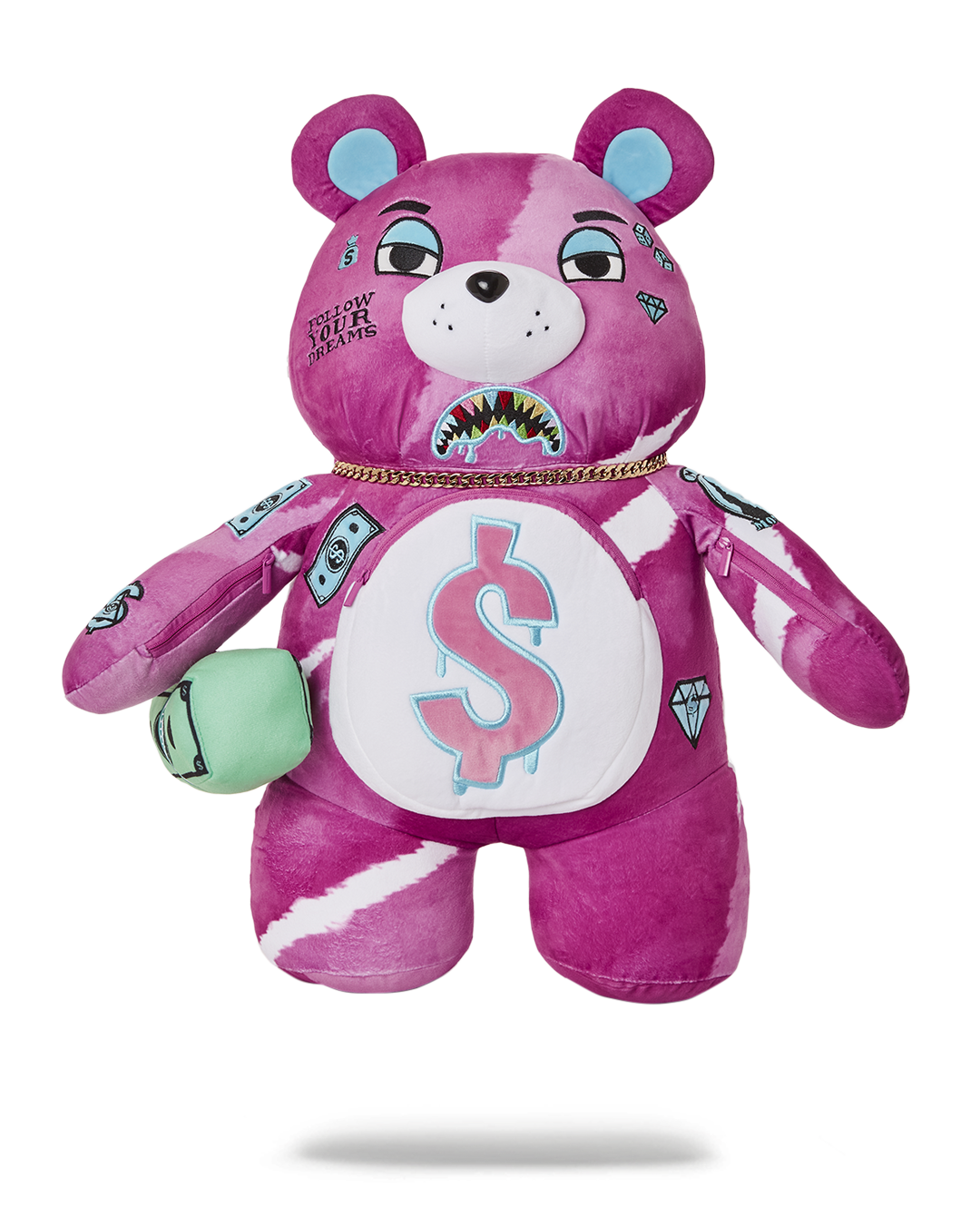 SPRAYGROUND PINK PUNK MONEYBEAR TEDDYBEAR BACKPACK
