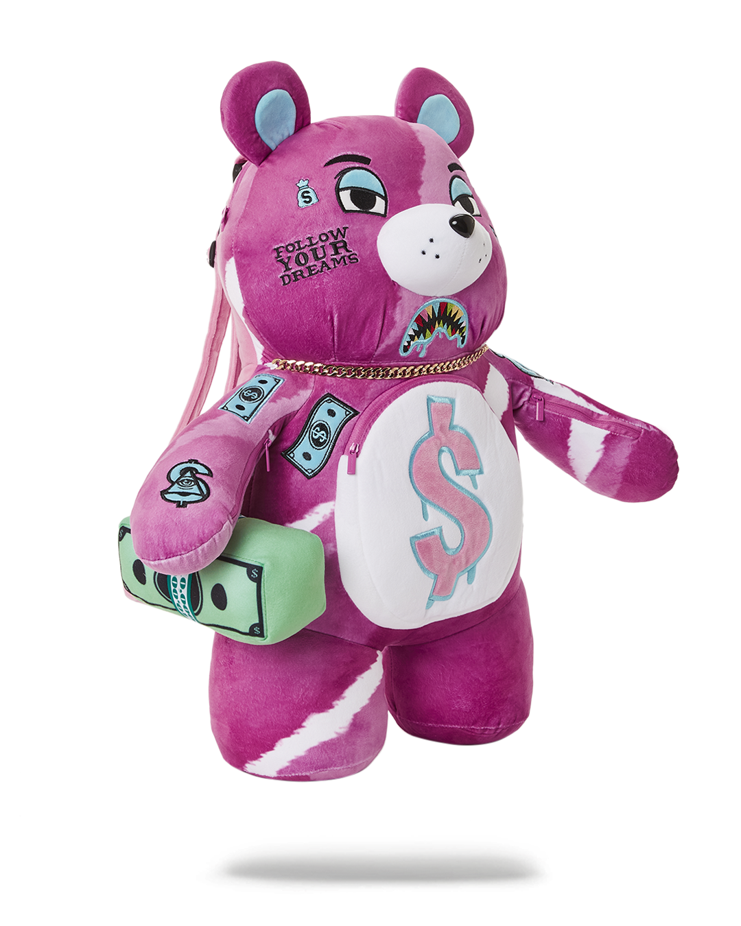 SPRAYGROUND PINK PUNK MONEYBEAR TEDDYBEAR BACKPACK