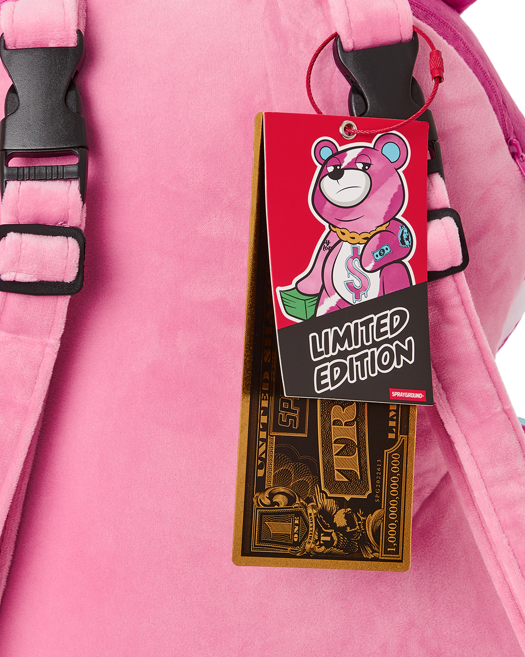 SPRAYGROUND PINK PUNK MONEYBEAR TEDDYBEAR BACKPACK