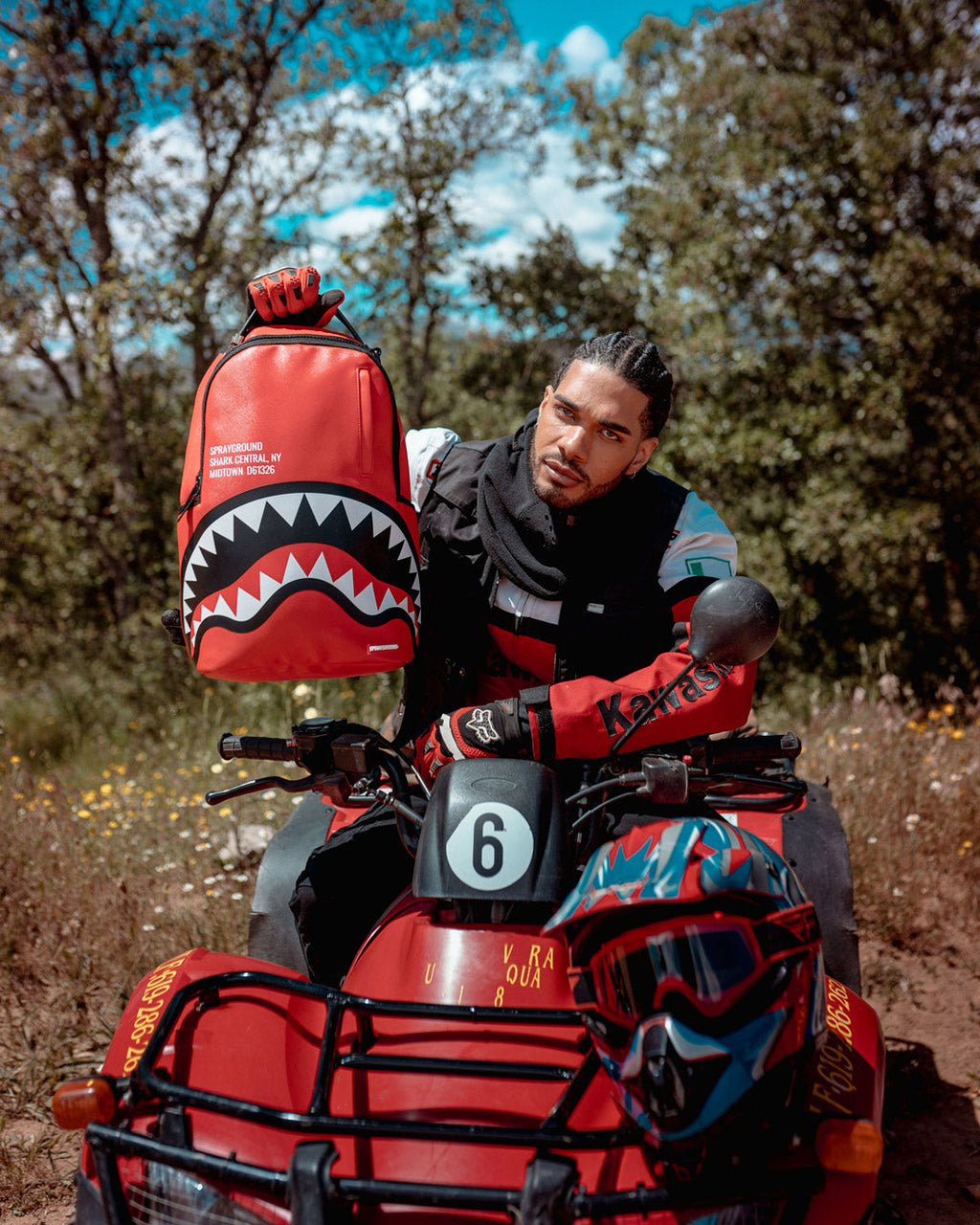 SPRAYGROUND SHARK CENTRAL (RED) (DLXV)