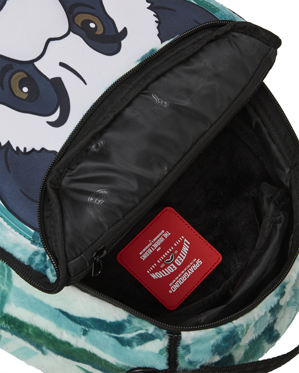 SPRAYGROUND PANDA COZY VELOUR FUR BACKPACK