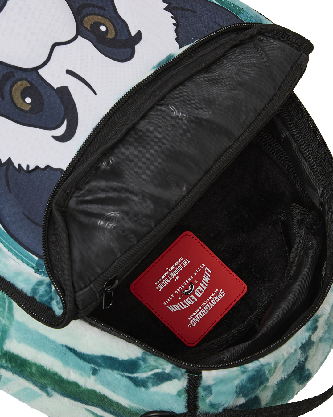 SPRAYGROUND PANDA COZY VELOUR FUR BACKPACK