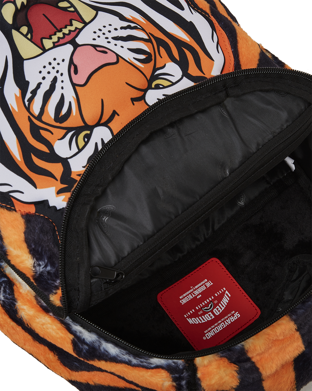 SPRAYGROUND TIGER COZY VELOUR FUR BACKPACK