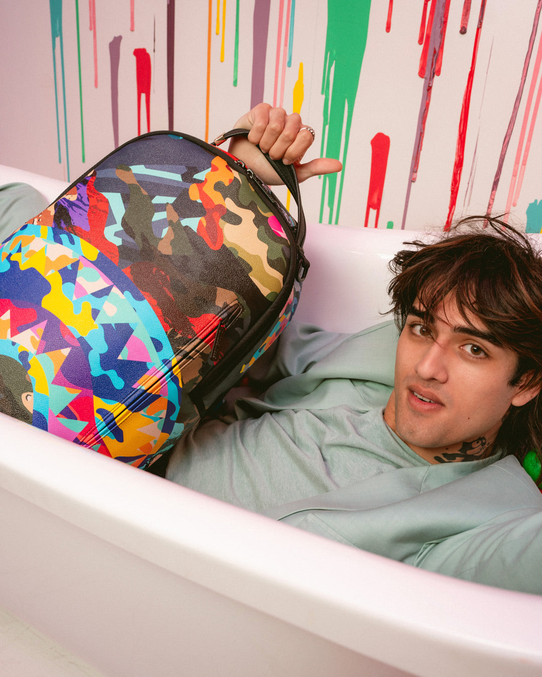 SPRAYGROUND SLICED AND DICED CAMO BACKPACK