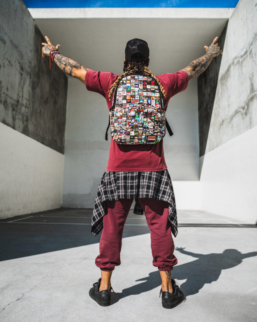 SPRAYGROUND EXIT ART COLLAB BACKPACK (DLXV)