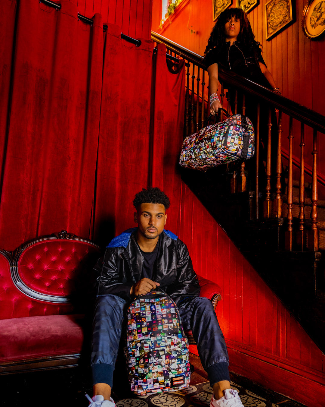 SPRAYGROUND EXIT ART COLLAB BACKPACK (DLXV)