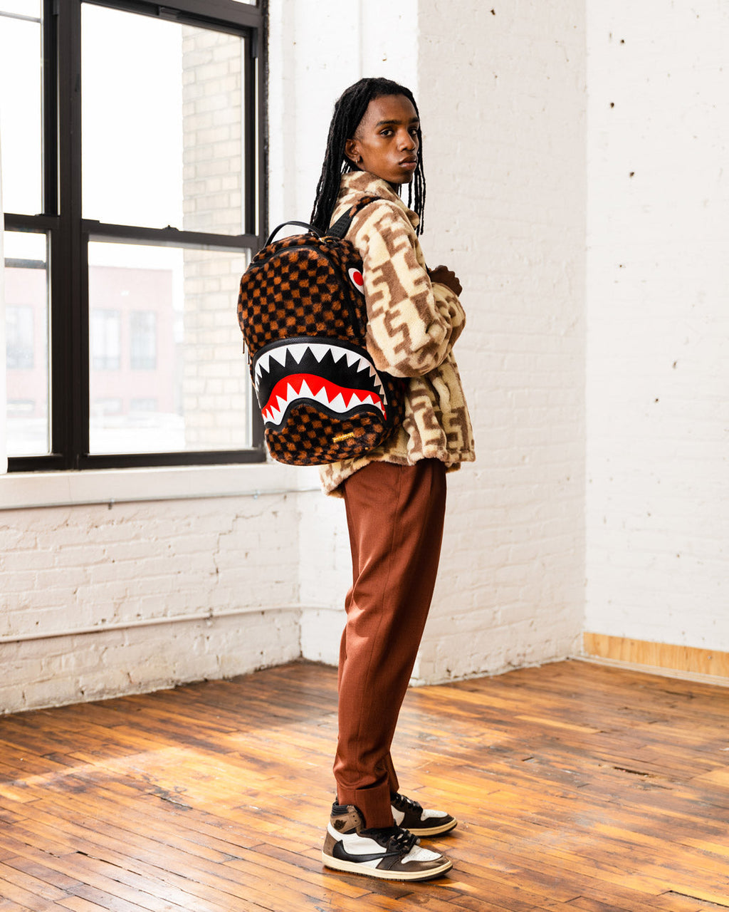 SPRAYGROUND FURRR SHARKS IN PARIS BACKPACK (DLXV)