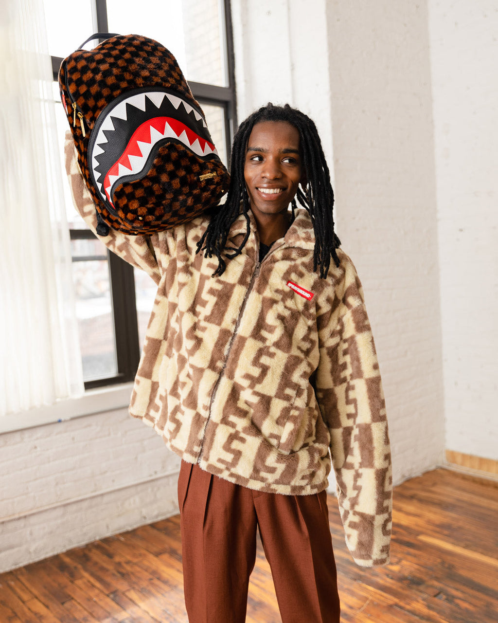 SPRAYGROUND FURRR SHARKS IN PARIS BACKPACK (DLXV)
