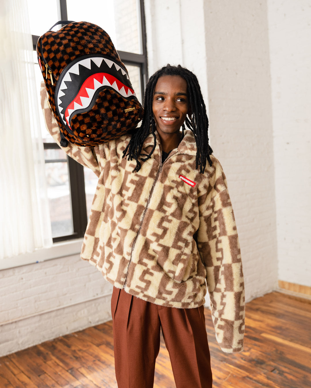 SPRAYGROUND FURRR SHARKS IN PARIS BACKPACK (DLXV)