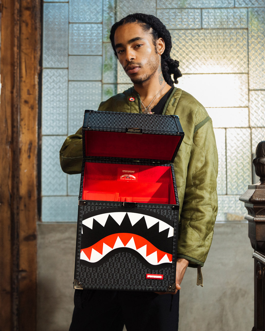 SPRAYGROUND SPRAYGATTI REVV CHATURANGA SHARK 1900 BACKPACK