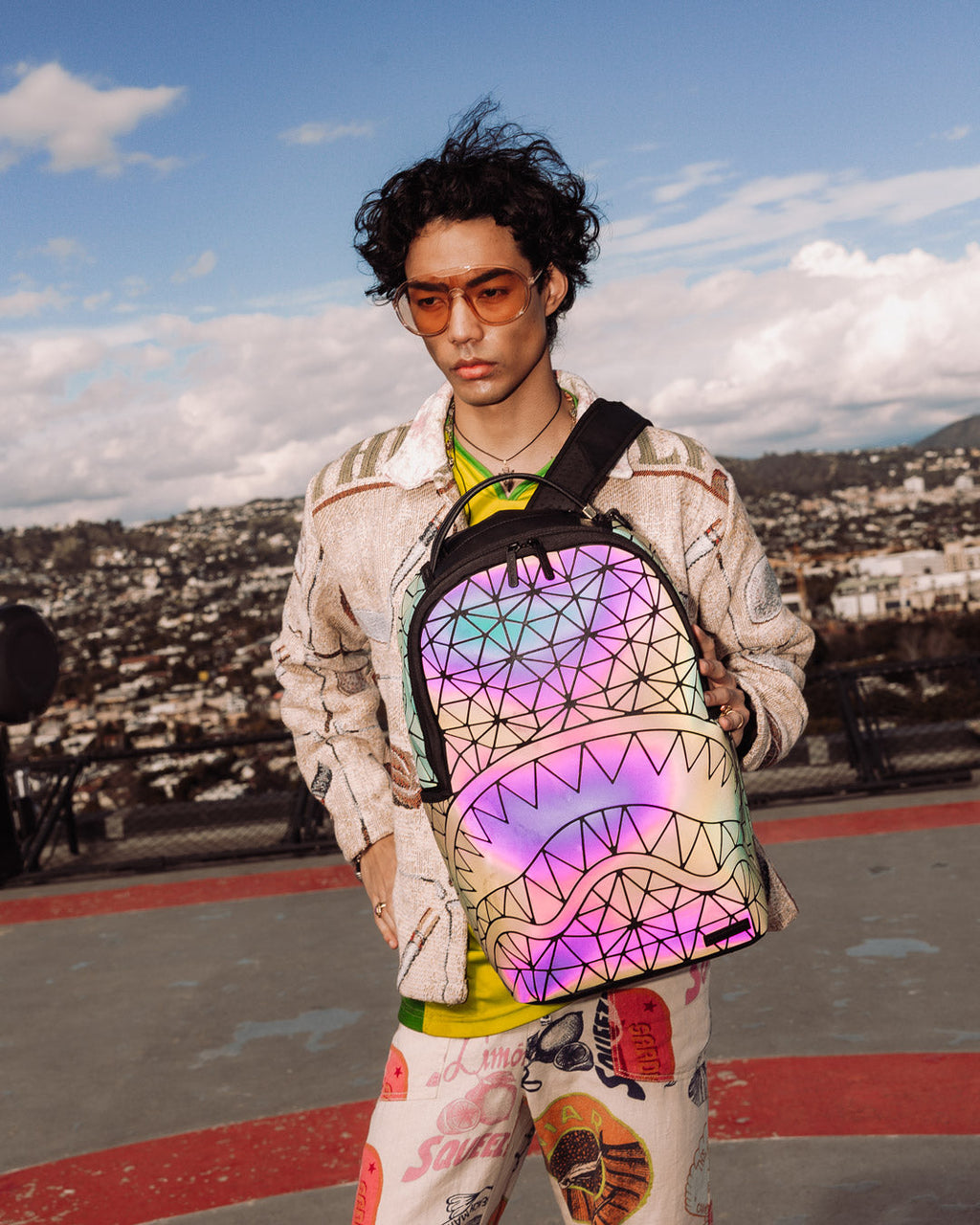 SPRAYGROUND ELECTROLUMINESCENT SHARK DLXSV BACKPACK