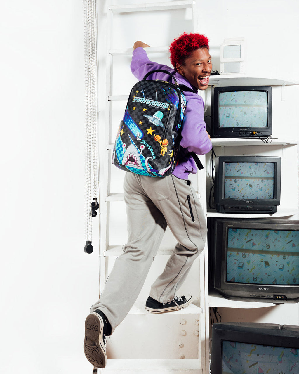 SPRAYGROUND WTF ALIEN INVASION BACKPACK (DLXV)