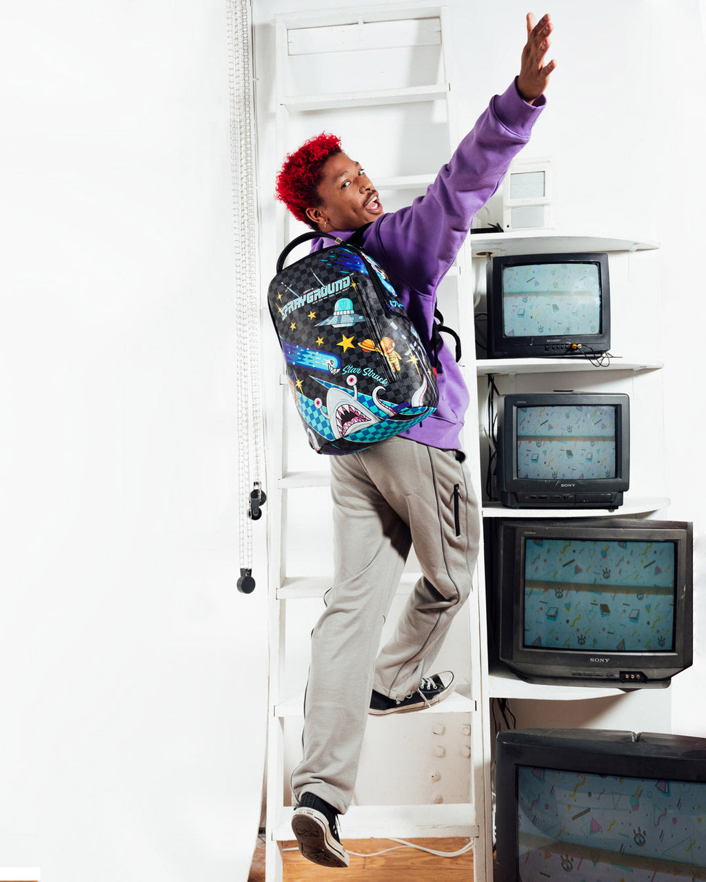 SPRAYGROUND WTF ALIEN INVASION BACKPACK (DLXV)