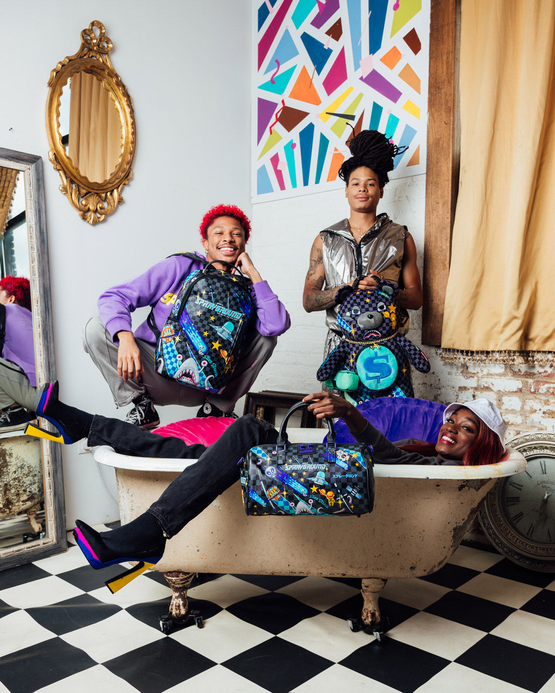 SPRAYGROUND WTF ALIEN INVASION BACKPACK (DLXV)