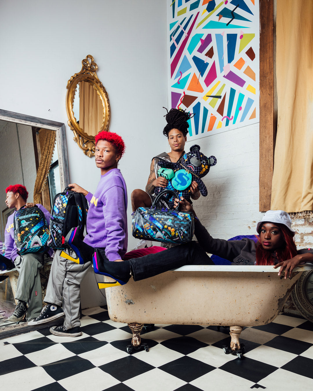 SPRAYGROUND WTF ALIEN INVASION BACKPACK (DLXV)