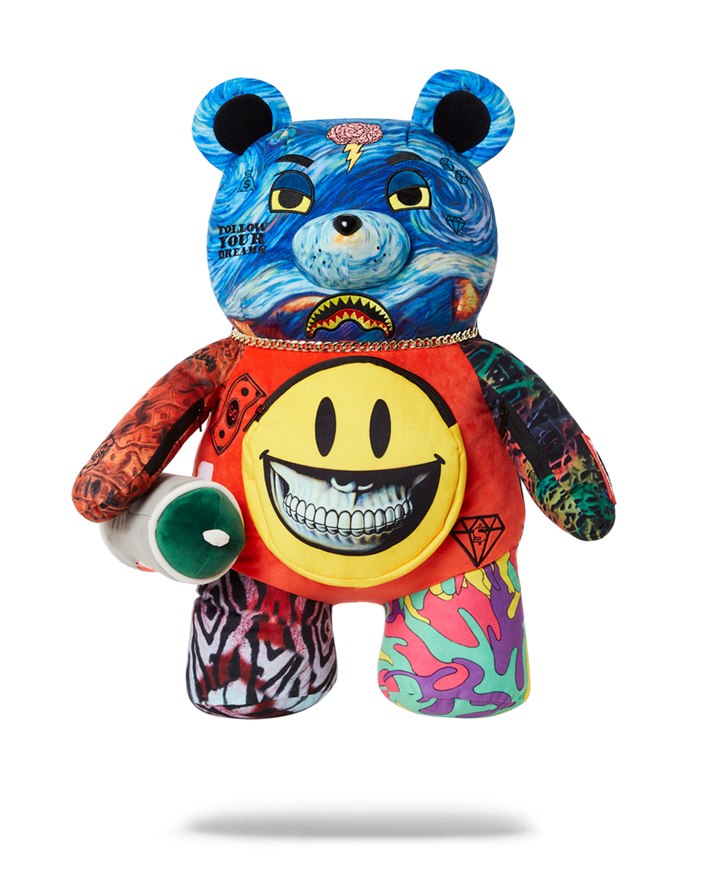 SPRAYGROUND VILLAIN MONEY BEAR TEDDYBEAR RON ENGLISH EDITION BACKPACK