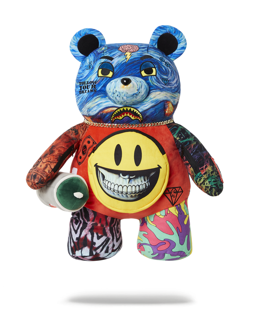 SPRAYGROUND VILLAIN MONEY BEAR TEDDYBEAR RON ENGLISH EDITION BACKPACK