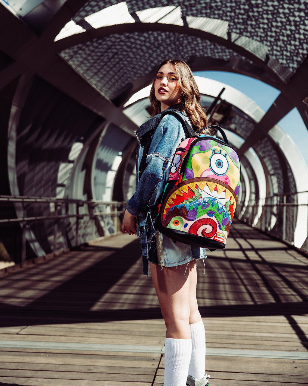 SPRAYGROUND SPONGEBOB CUT & SEW BACKPACK (DLXV)