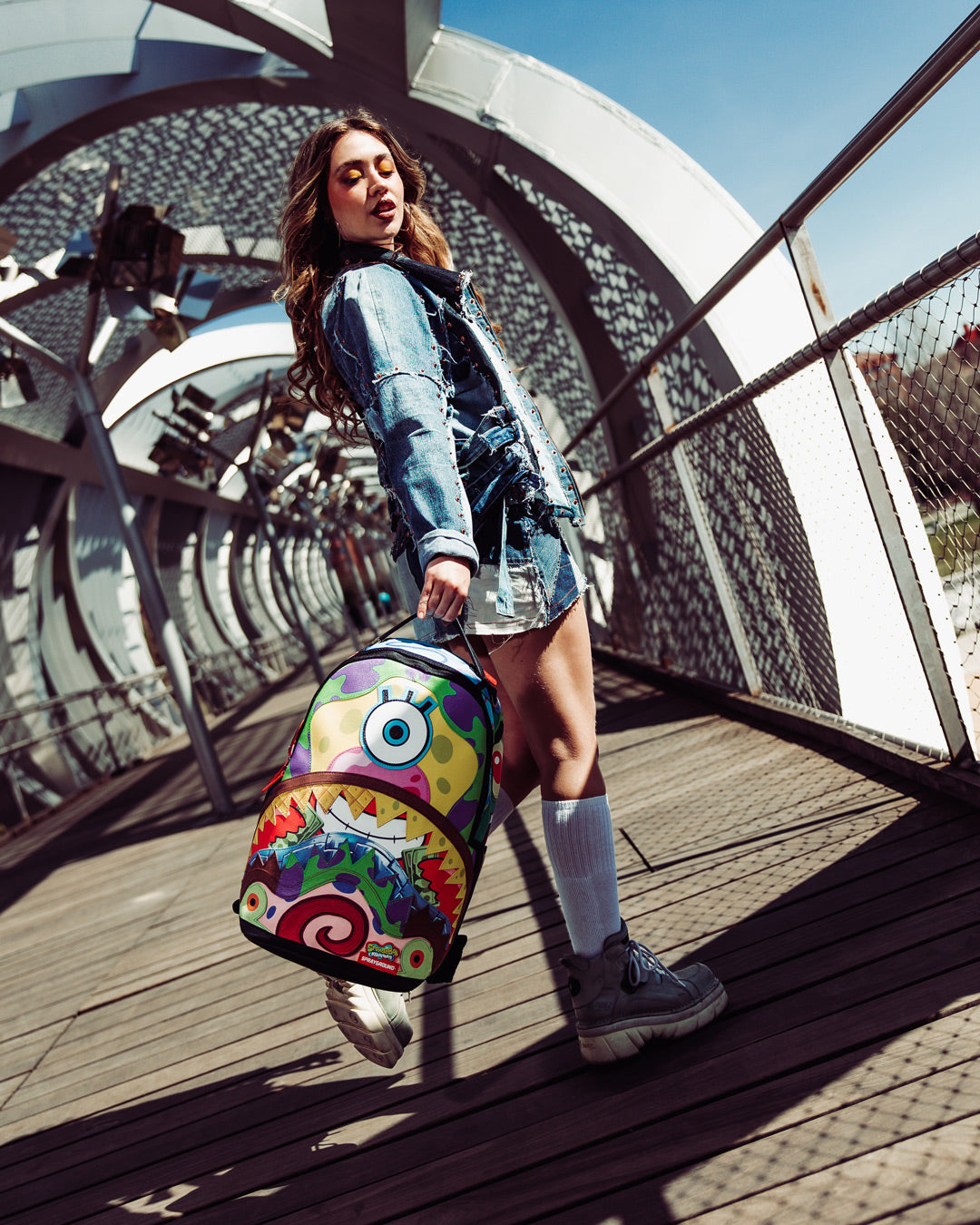 SPRAYGROUND SPONGEBOB CUT & SEW BACKPACK (DLXV)