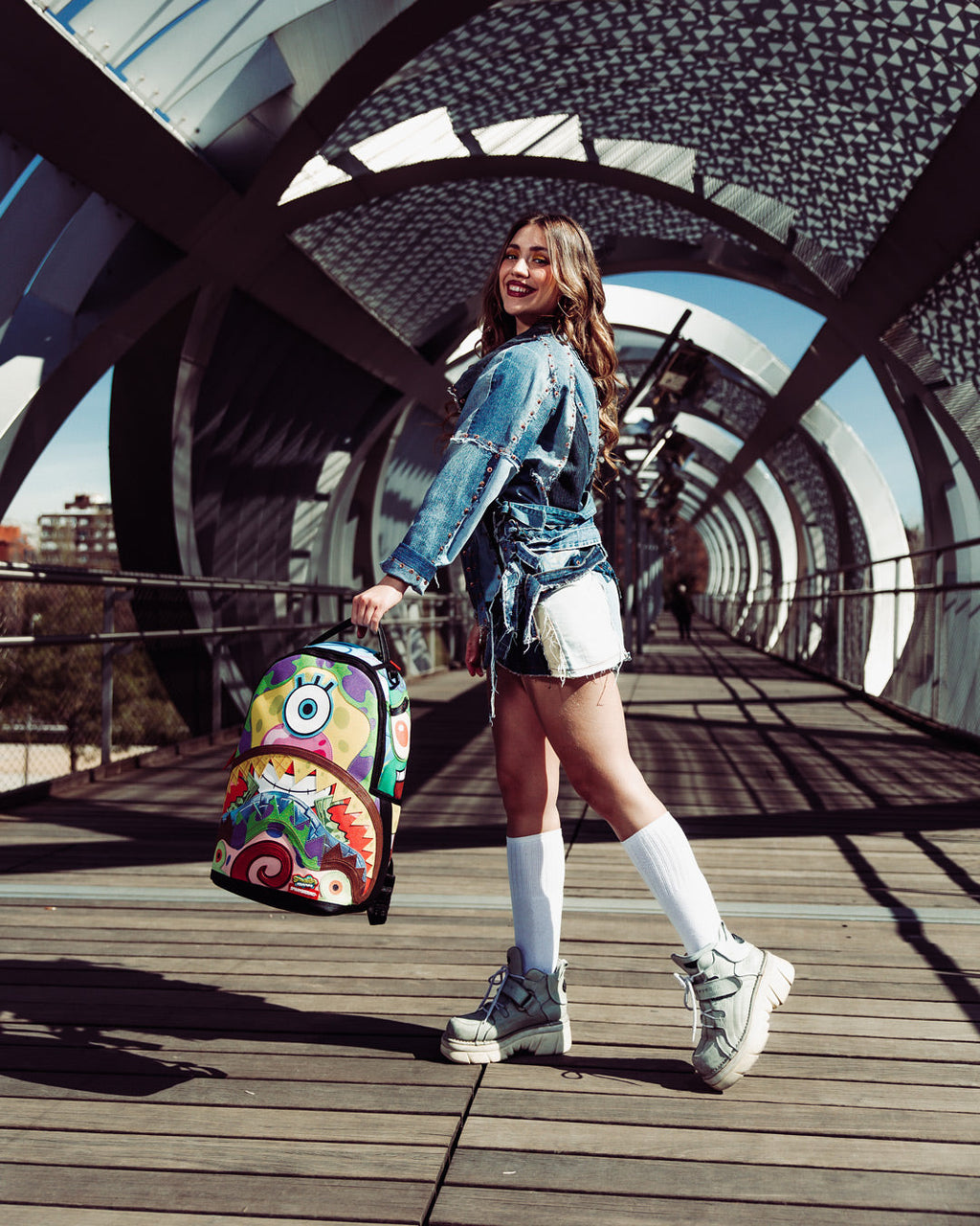 SPRAYGROUND SPONGEBOB CUT & SEW BACKPACK (DLXV)