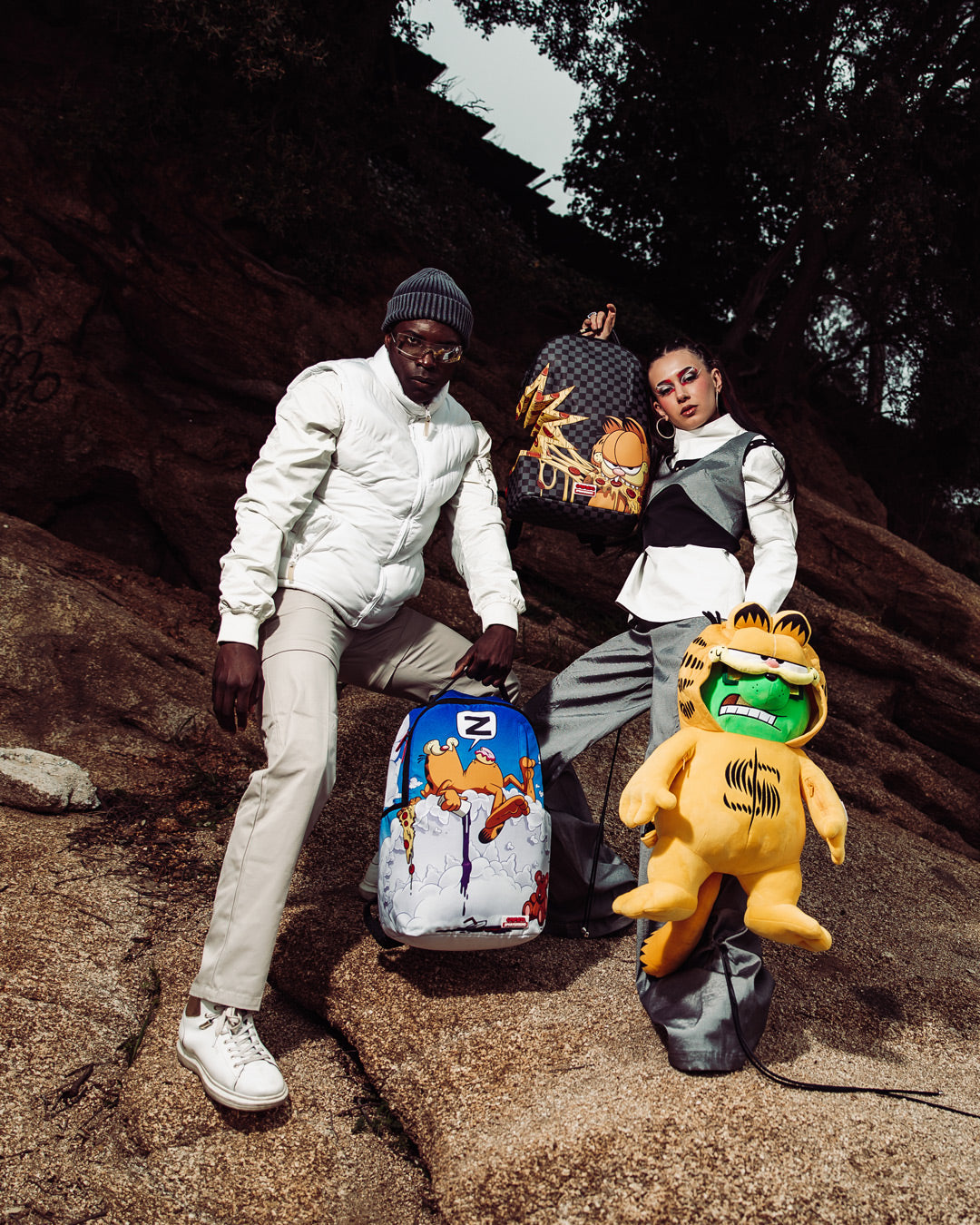 SPRAYGROUND GARFIELD PIZZA SHARKBITE BACKPACK (DLXV)