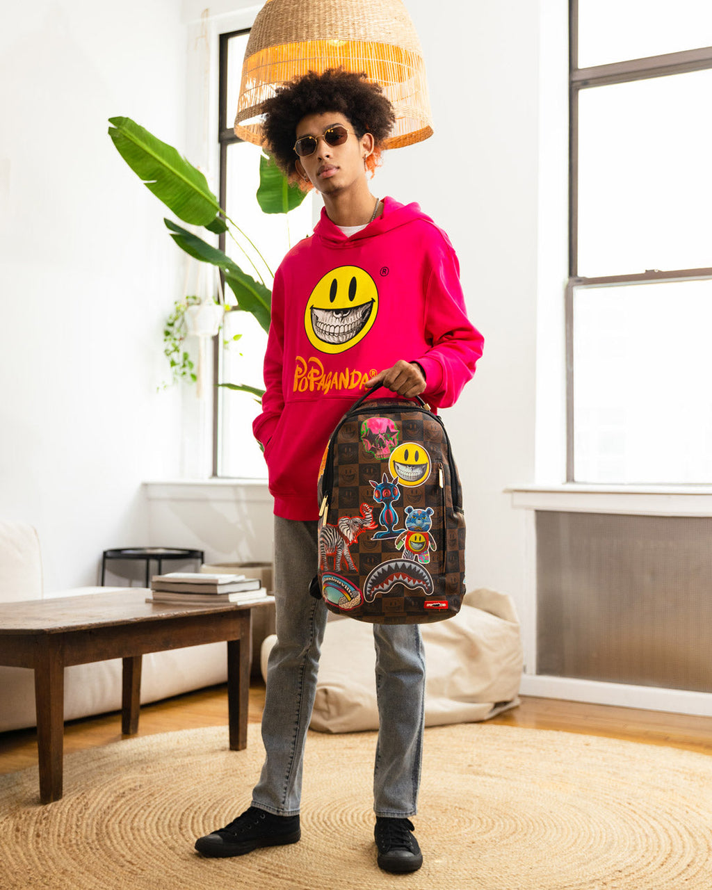 SPRAYGROUND GLOBAL MOGUL POPAGANDA RON ENGLISH EDITION BACKPACK