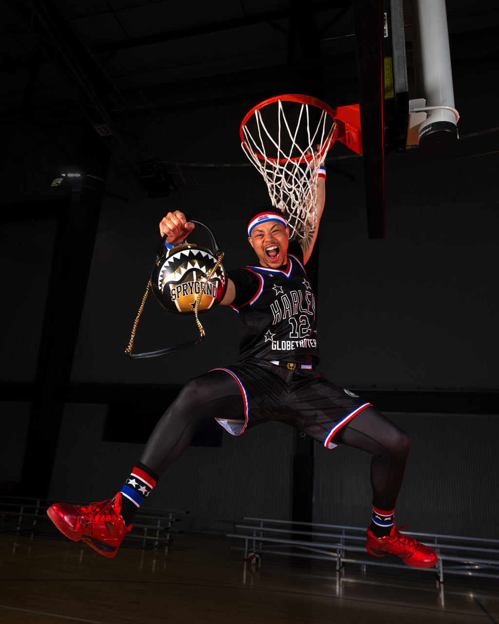 SPRAYGROUND HARLEM GLOBETROTTERS BASKETBALL BAG