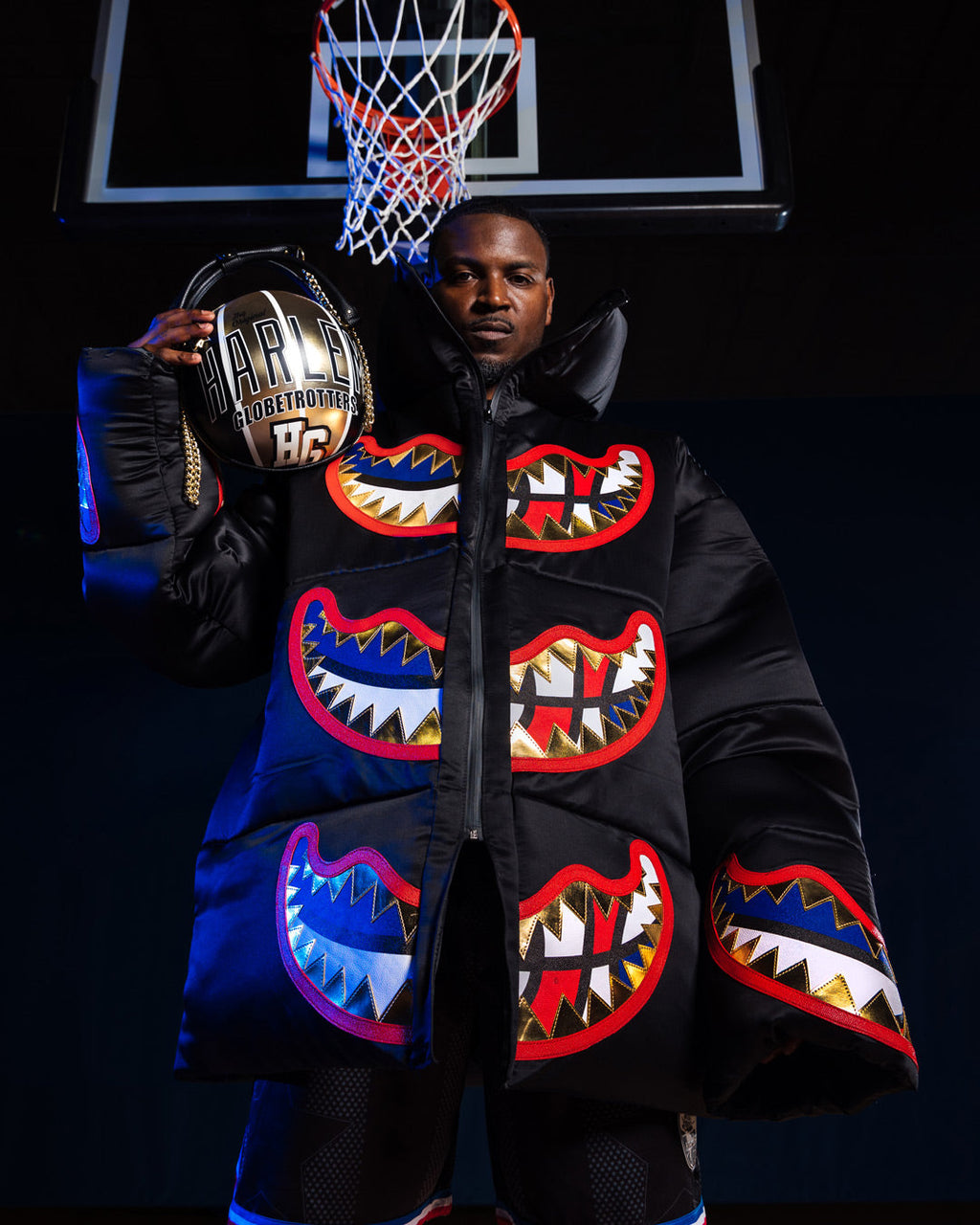 SPRAYGROUND HARLEM GLOBETROTTERS BASKETBALL BAG