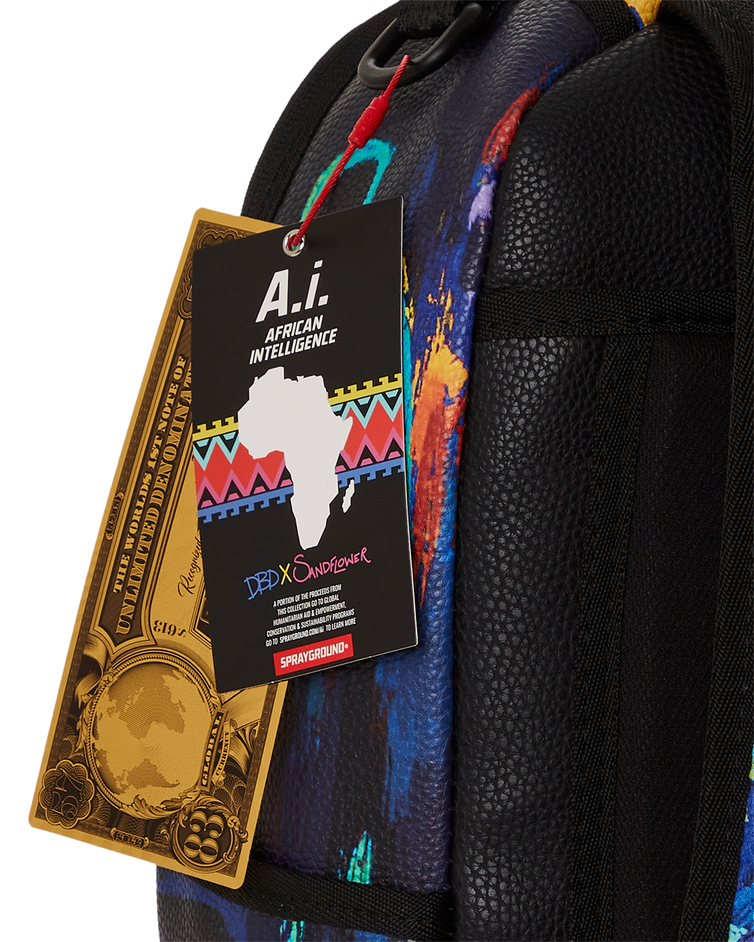 SPRAYGROUND A.I.8 AFRICAN INTELLIGENCE PLANET UTOPIA BACKPACK (DLXV)