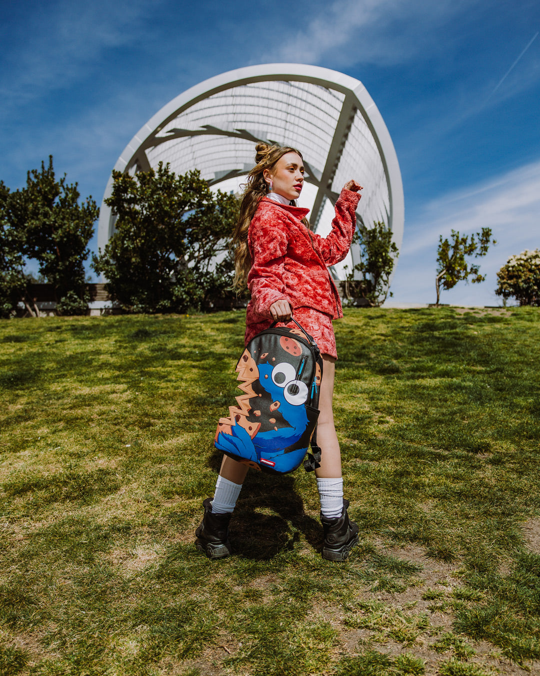 SPRAYGROUND COOKIE MONSTER COOKIE SHARKBITE BACKPACK (DLXV)