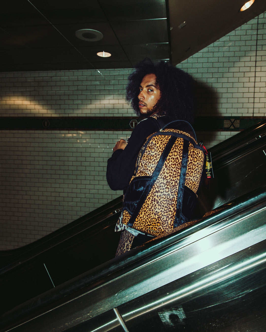 SPRAYGROUND AFRICAN INTELLIGENCE 9 COURAGE LIVES ON BACKPACK - SANDFLOWER COLLAB