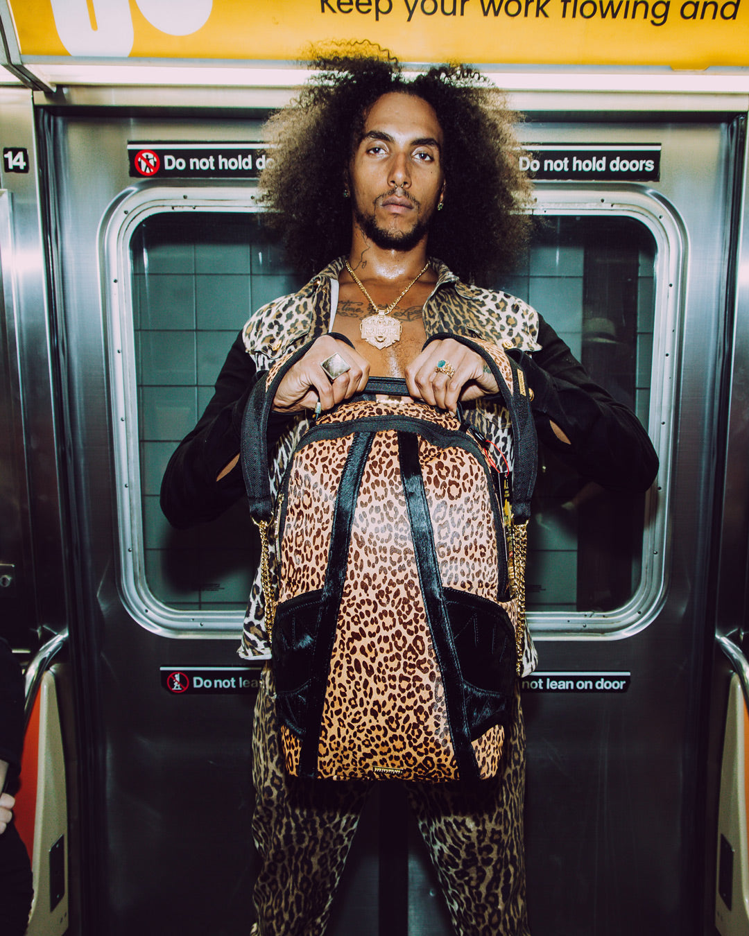 SPRAYGROUND AFRICAN INTELLIGENCE 9 COURAGE LIVES ON BACKPACK - SANDFLOWER COLLAB