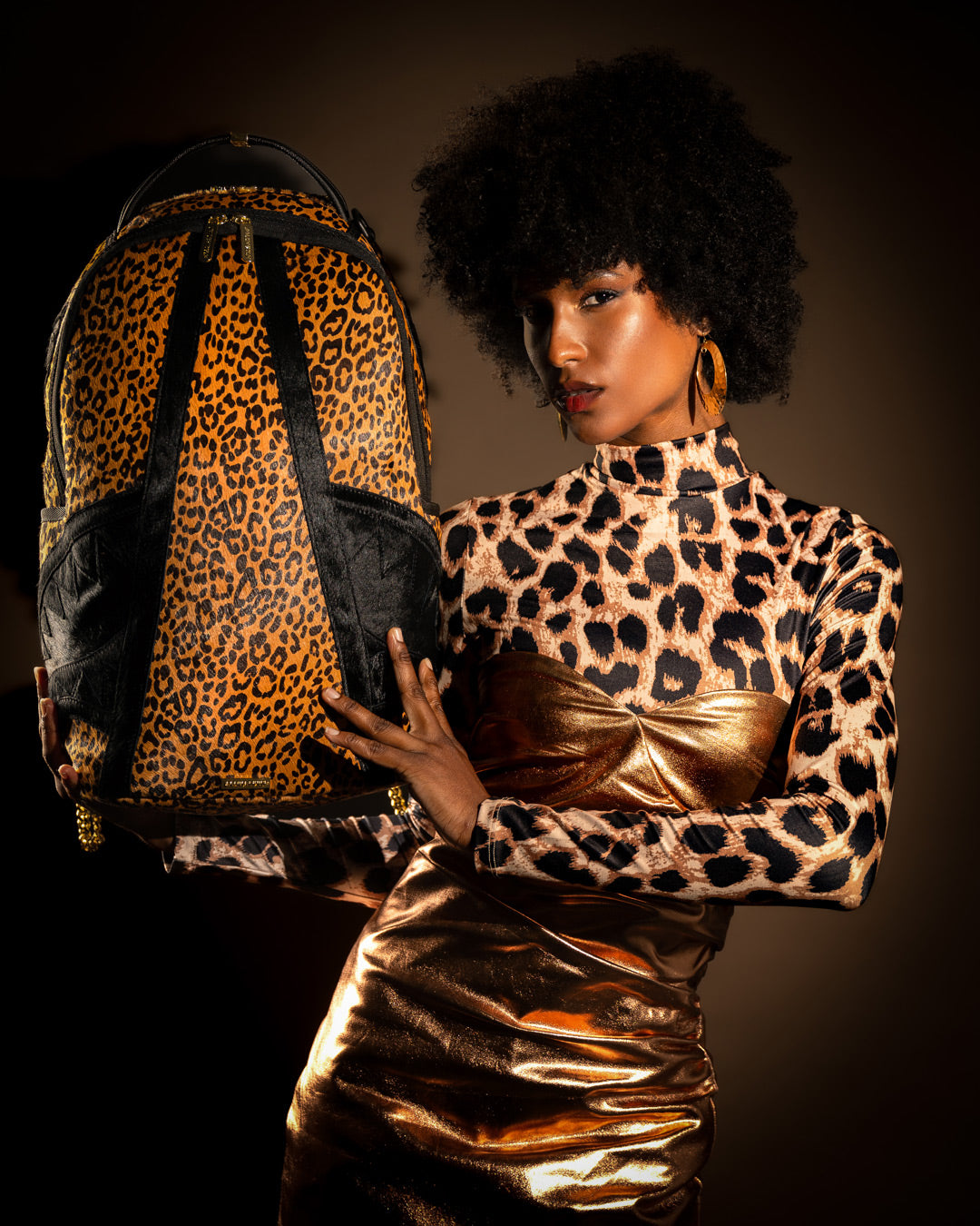 SPRAYGROUND AFRICAN INTELLIGENCE 9 COURAGE LIVES ON BACKPACK - SANDFLOWER COLLAB