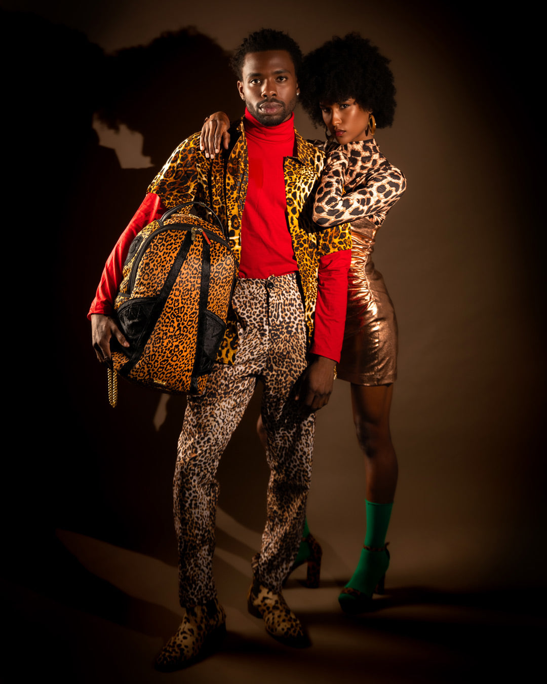 SPRAYGROUND AFRICAN INTELLIGENCE 9 COURAGE LIVES ON BACKPACK - SANDFLOWER COLLAB