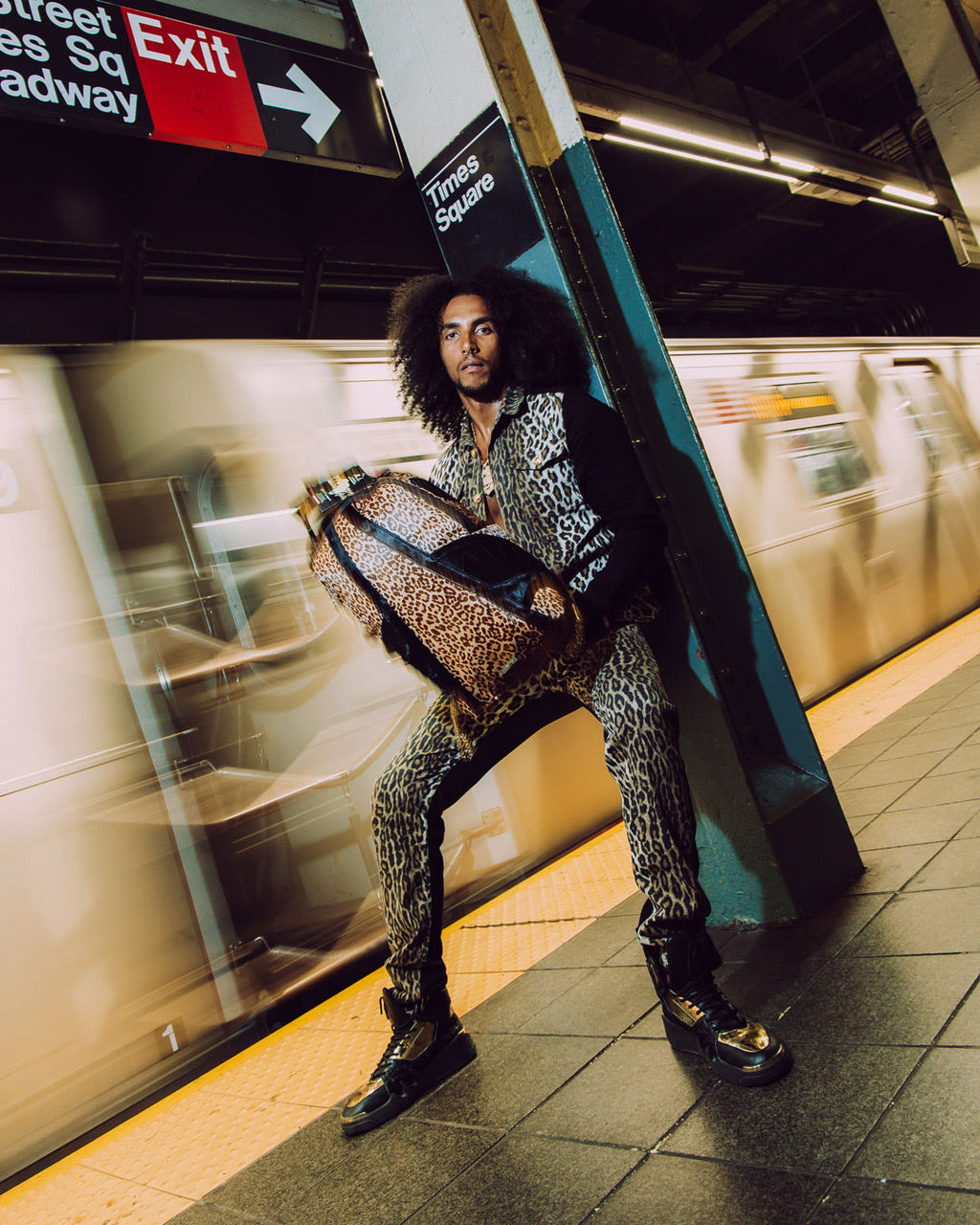 SPRAYGROUND AFRICAN INTELLIGENCE 9 COURAGE LIVES ON BACKPACK - SANDFLOWER COLLAB