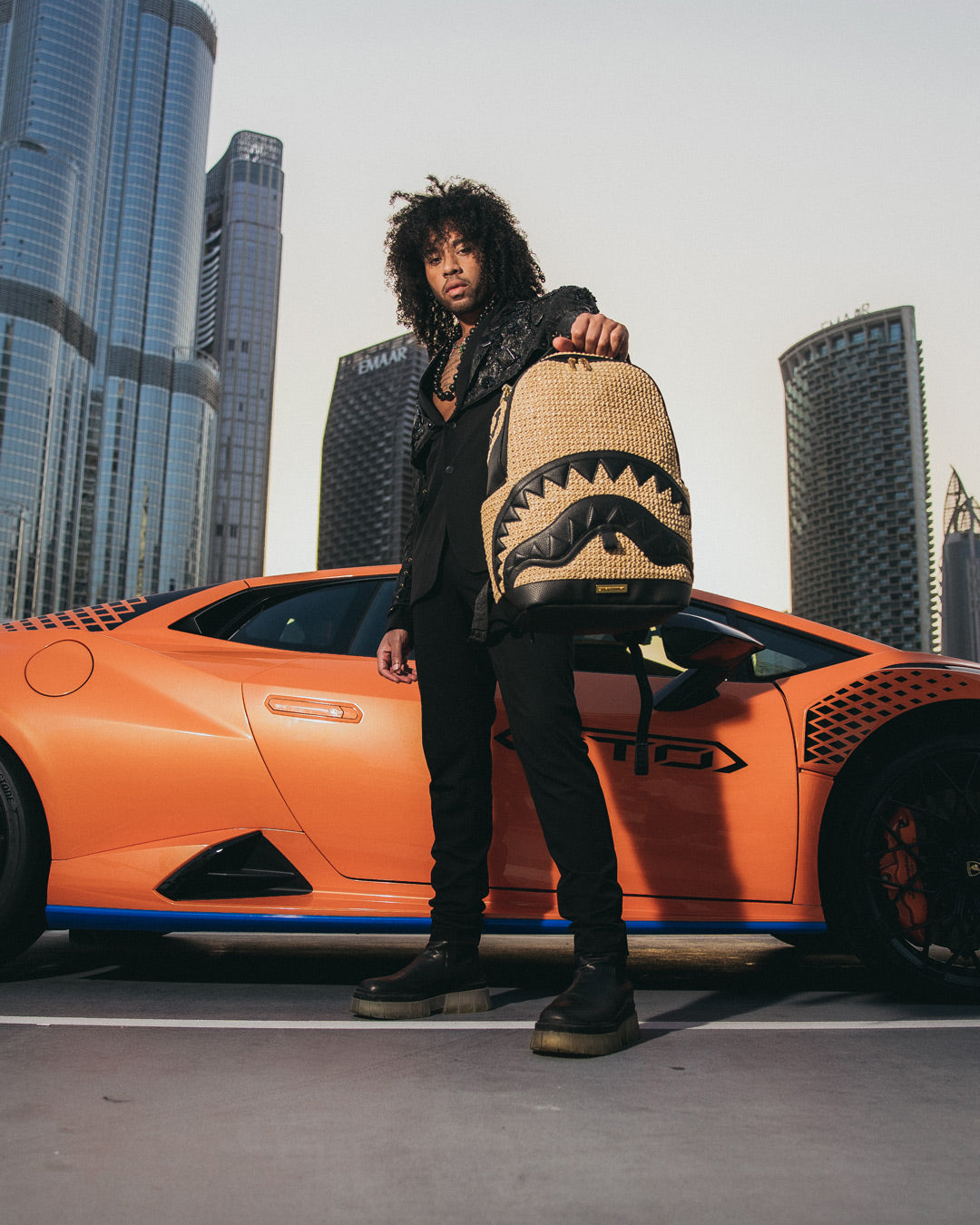 SPRAYGROUND RAFFIA PALM BACKPACK